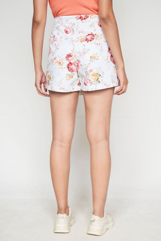 Beige Floral Asymmetric Skirt, Beige, image 3